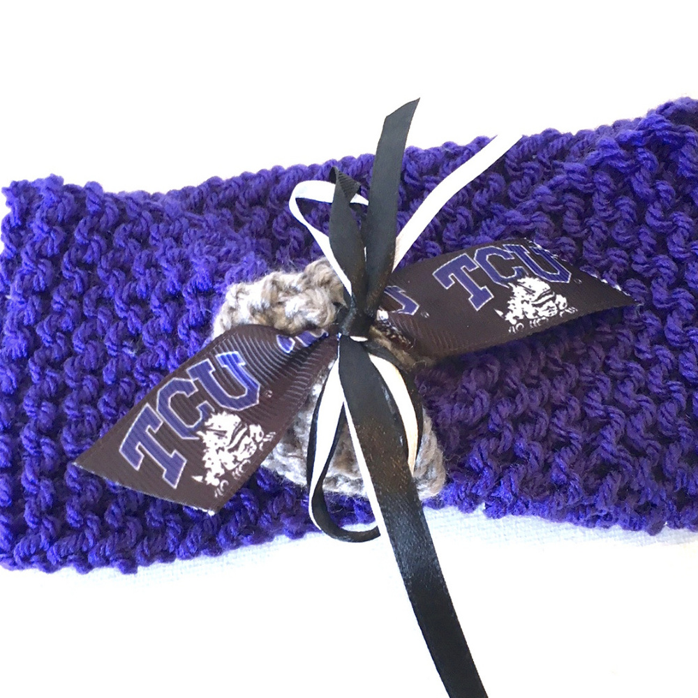 TX Christian University HORNED FROGS Baby Headband *NEW*